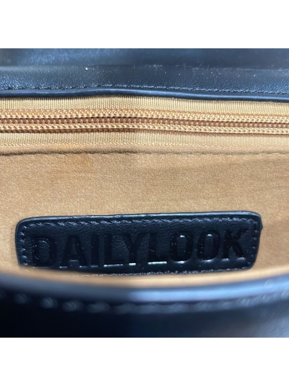Stitch Fix Daily Look Faux Leather Flap Crossbody Bag Black - Picture 5 of 6